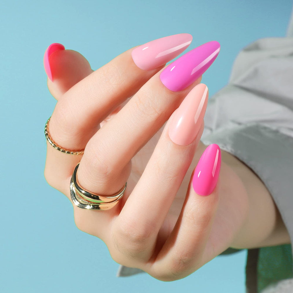 Fandamei close-up of almond-shaped nail tip, benefit: natural salon silhouette