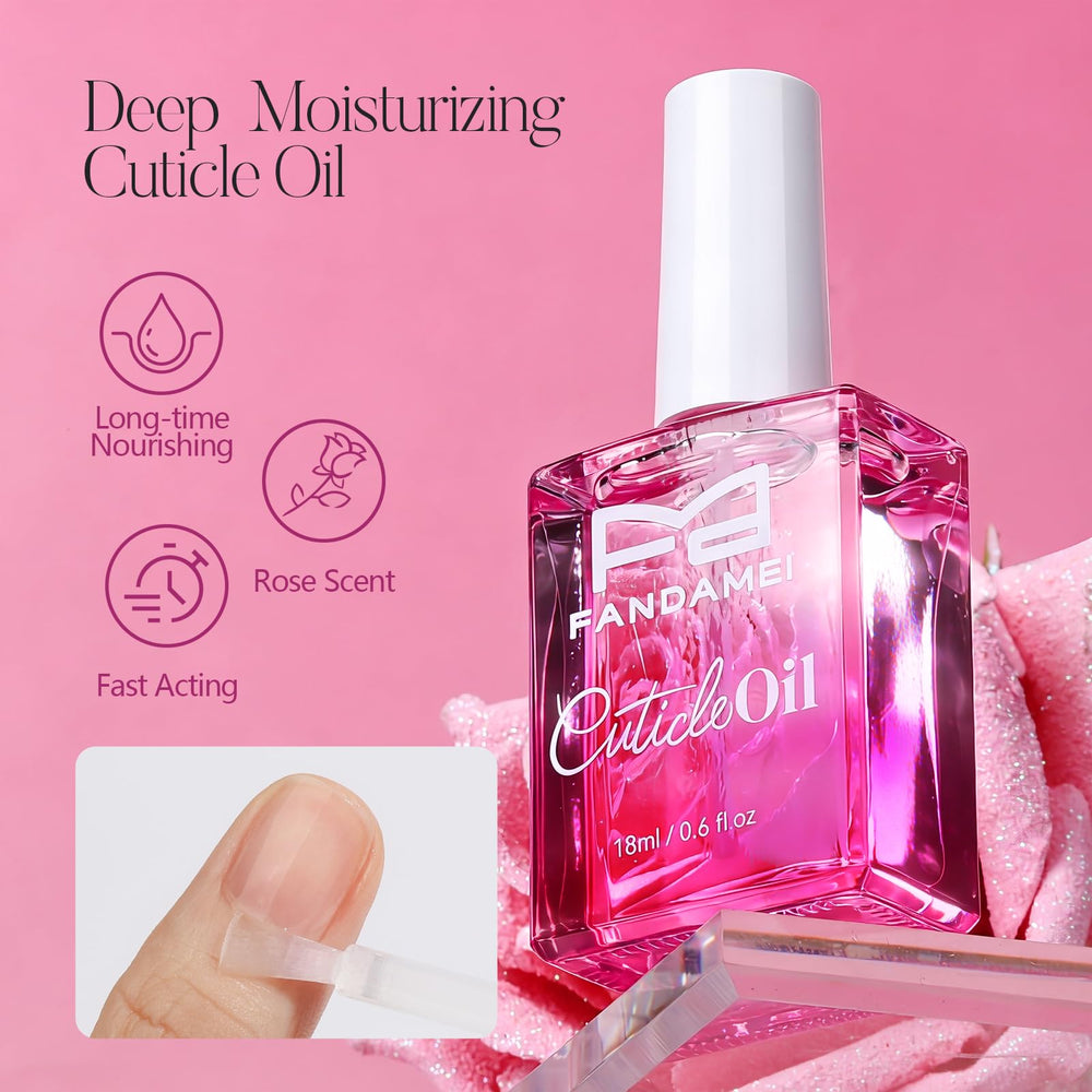 Fandamei cuticle cream tube close-up showing jelly-gel texture for quick softening