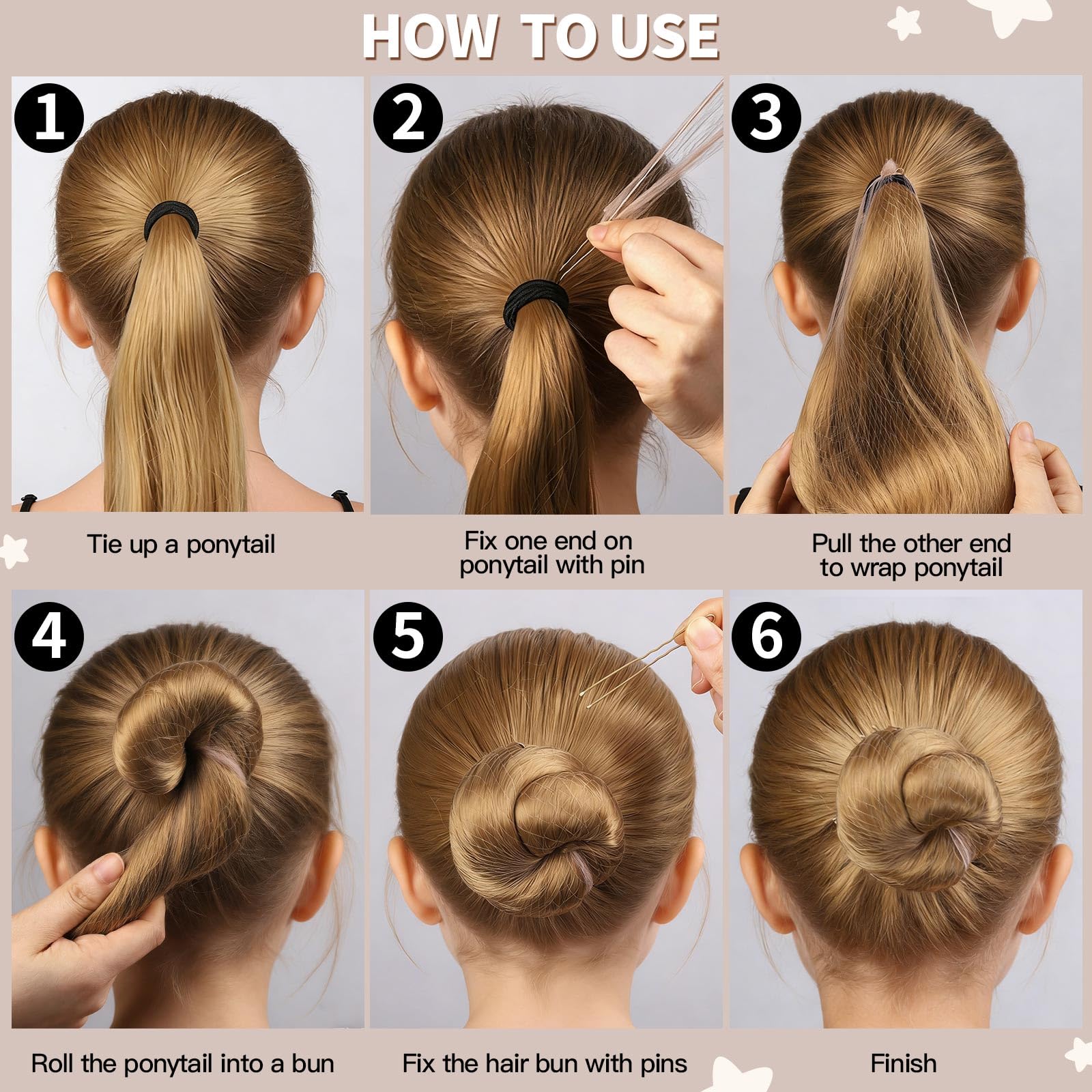 Fandamei bun kit used in a dance class setting for performance-ready styling