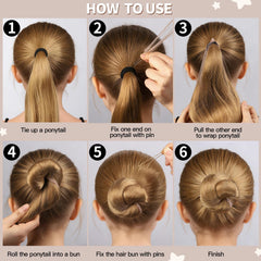 Fandamei bun kit used in a dance class setting for performance-ready styling