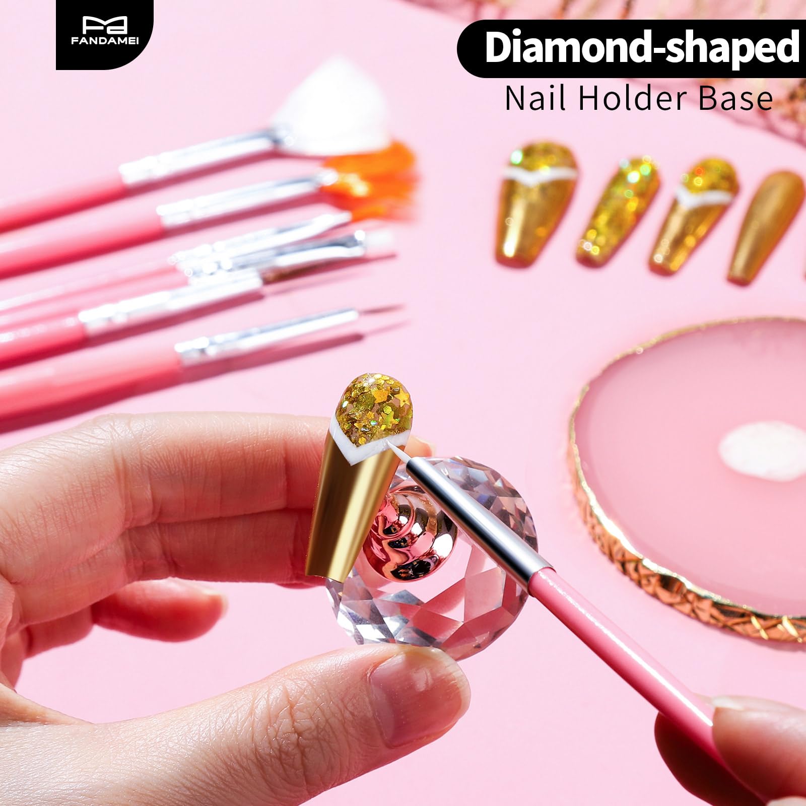 Fandamei diamond-shaped holder in hand providing single-tip control