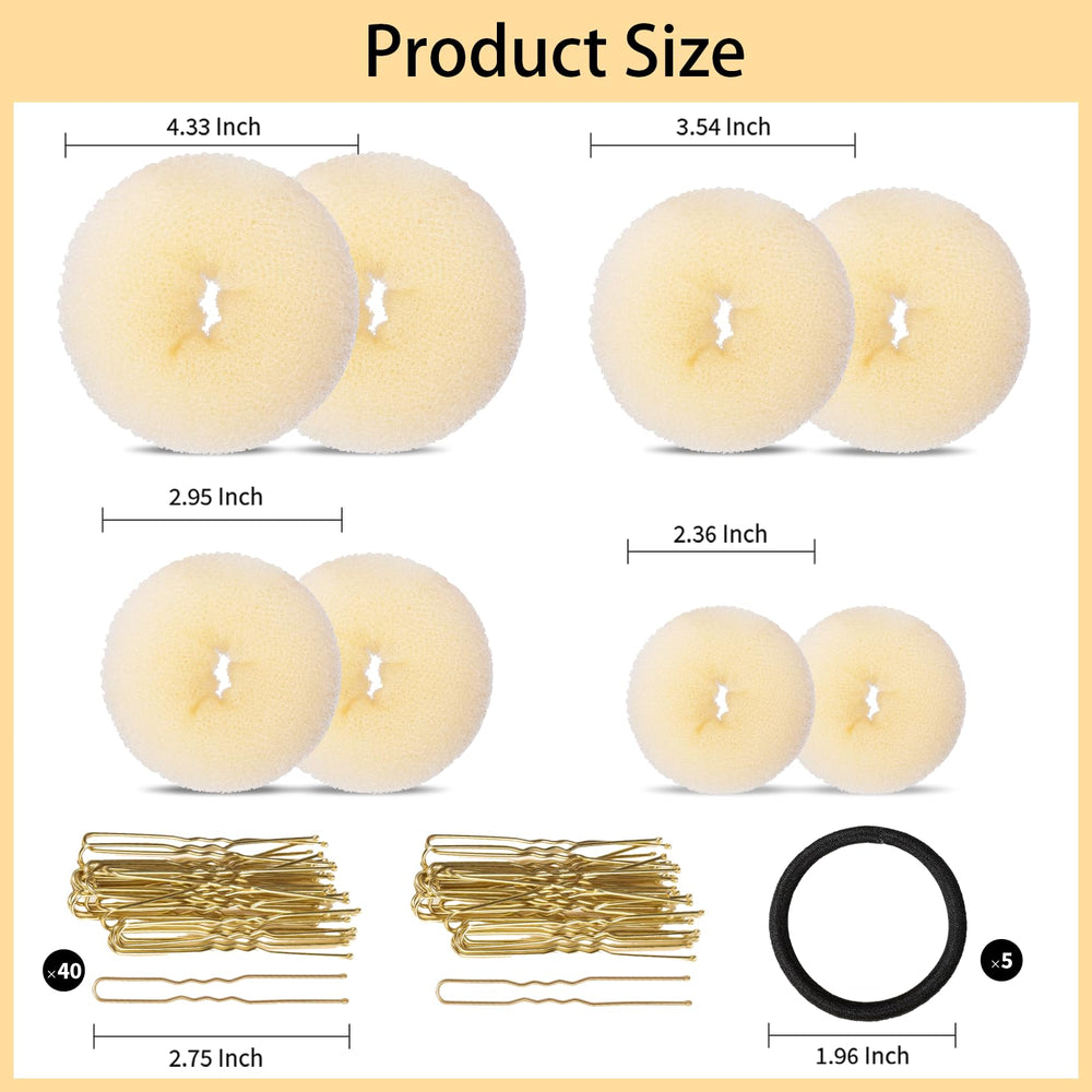 Fandamei donut sizes arranged to compare extra-large to small for size choice