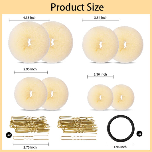 Fandamei donut sizes arranged to compare extra-large to small for size choice