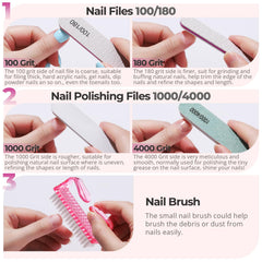 Fandamei assortment of files and buffers for shaping and high-shine finishing