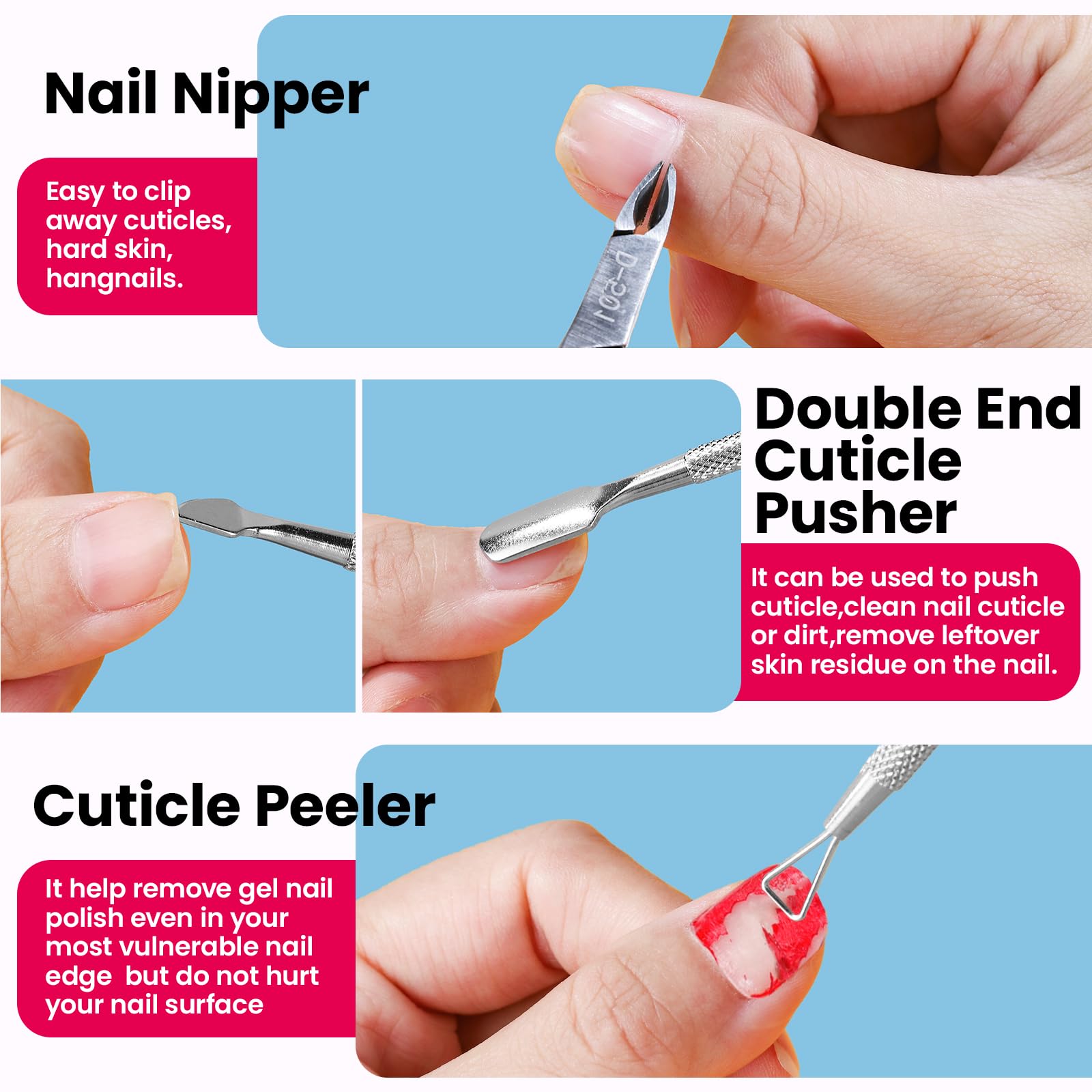 Fandamei nail files and two-sided buffer for shaping and smooth finish