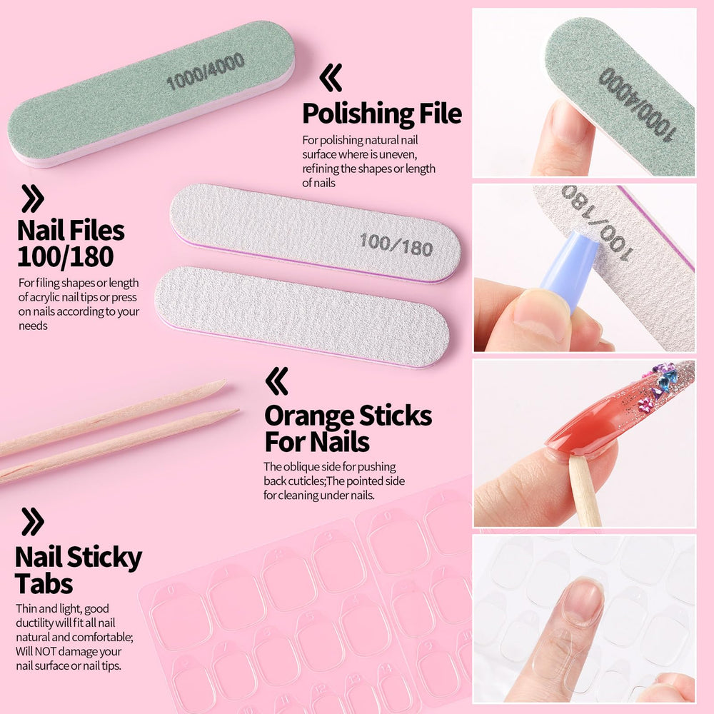 Fandamei coarse and fine files plus buffer for shaping and high-shine finish