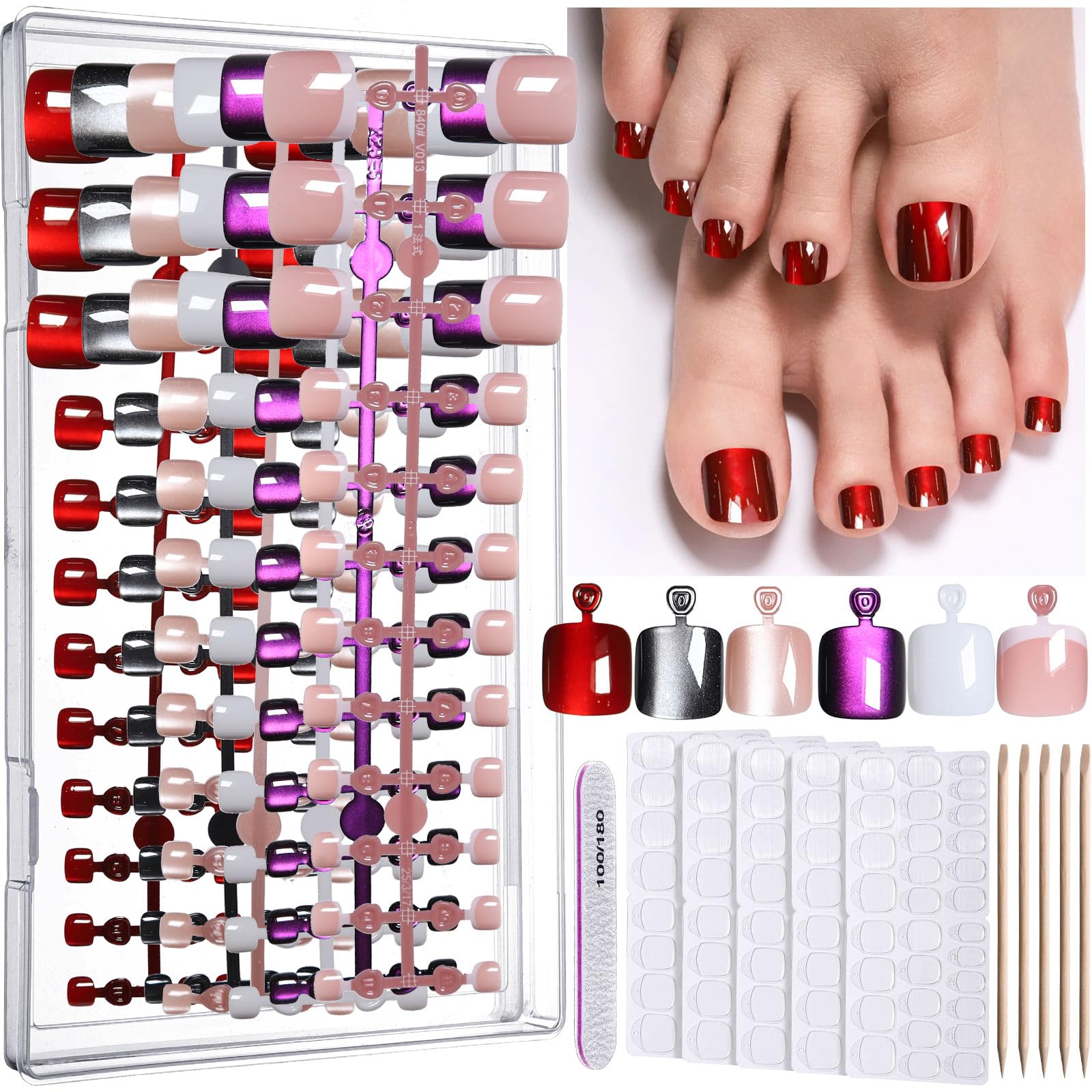 Fandamei boxed kit front view showing nails and tools for easy travel