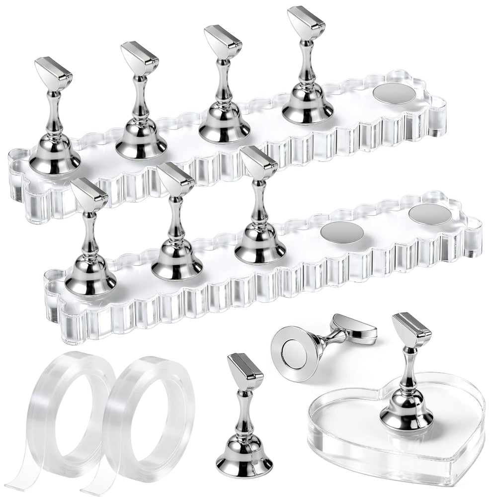 Fandamei clear wave base and metallic holders showing stable display benefit