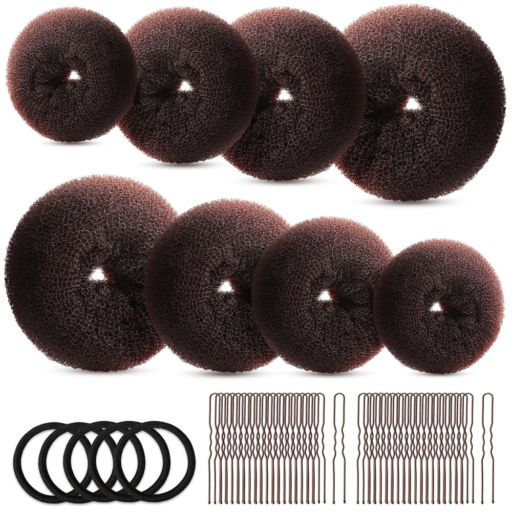 Fandamei front packaging showing brown bun makers and included pins benefits quick styling