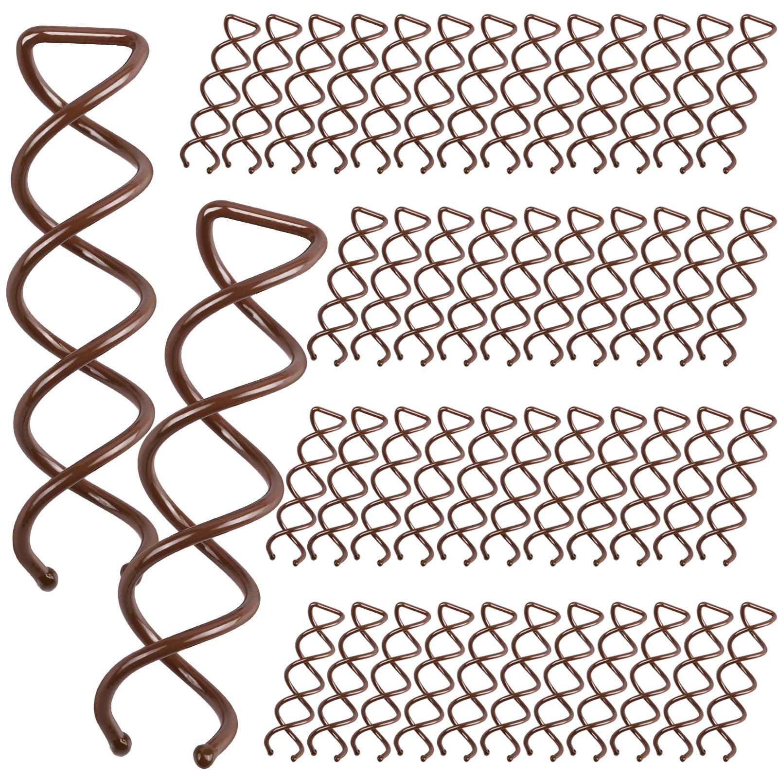 Fandamei front packaging showing 50 brown spiral hair pins and compact supply