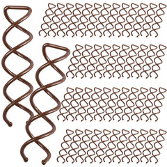 Fandamei front packaging showing 50 brown spiral hair pins and compact supply