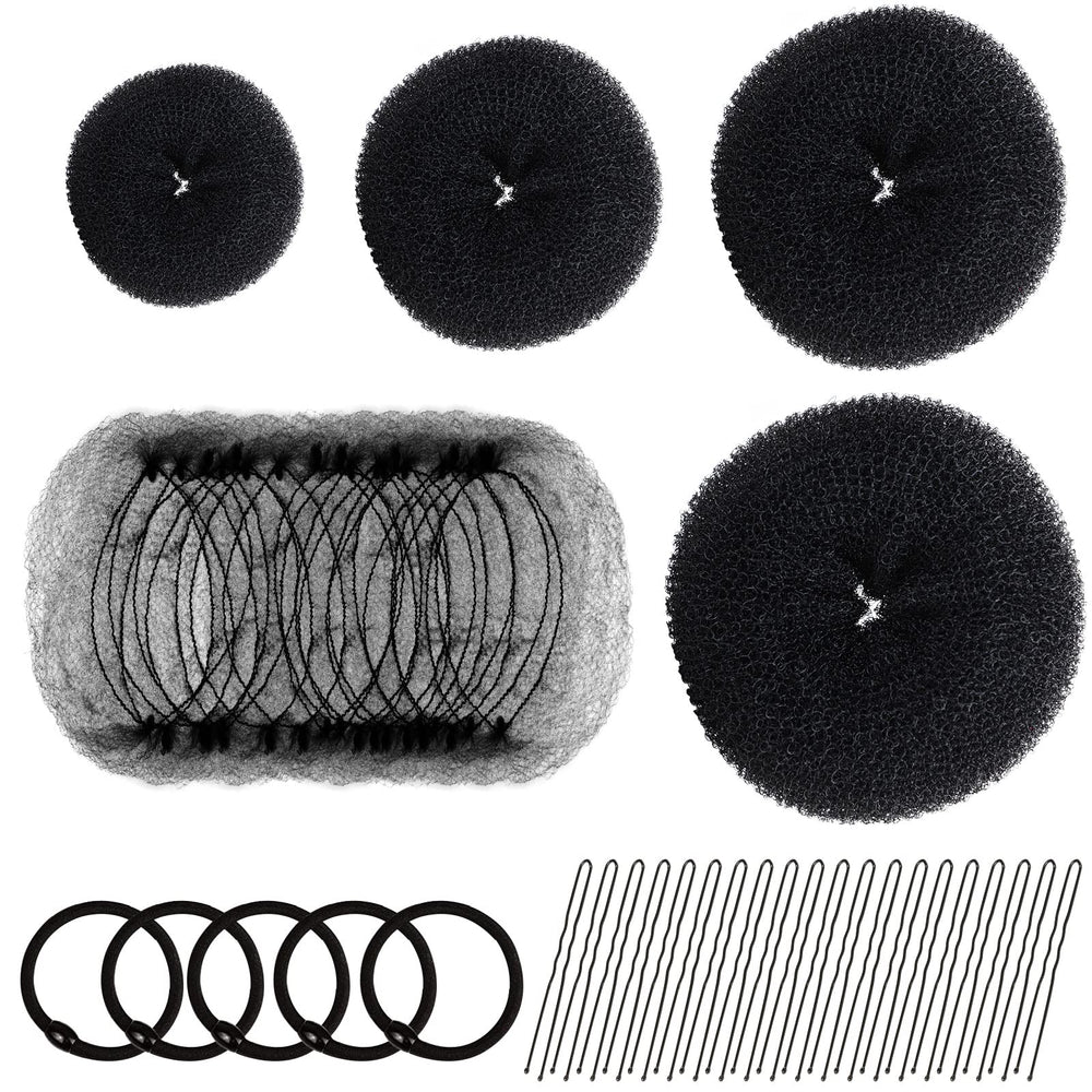Fandamei front packaging of bun set showing included pieces for convenient styling
