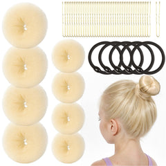 Fandamei front packaging showing the 8-piece bun maker set and accessories for easy styling