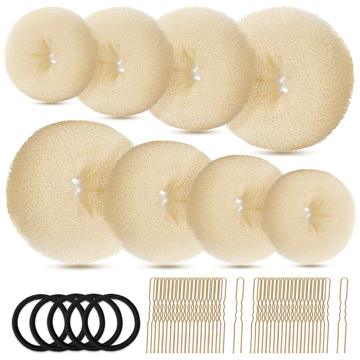 Fandamei front packaging showing gold bun makers and accessories for quick styling