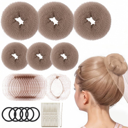 Fandamei kit front view showing all bun makers and accessories for easy styling