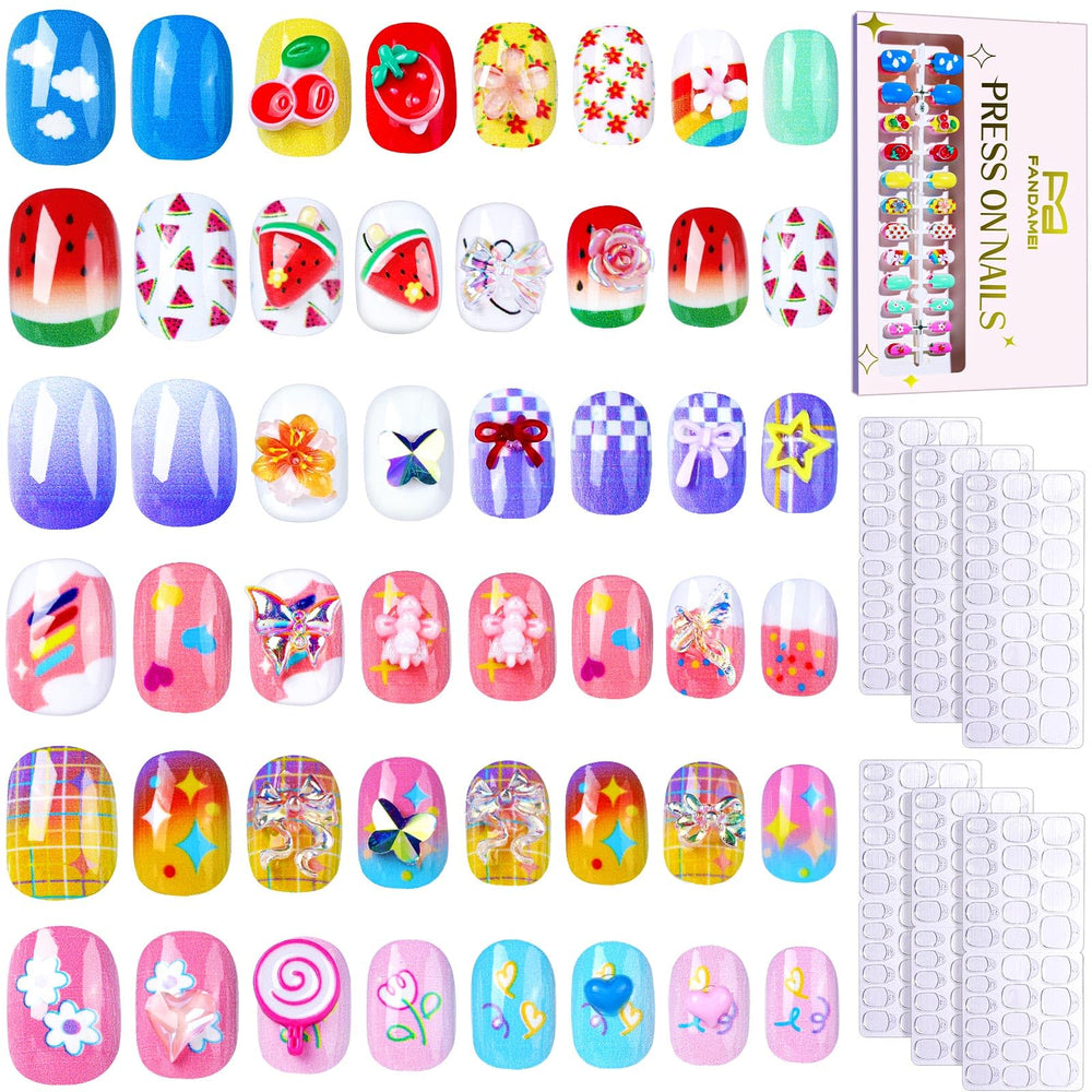 Fandamei front packaging showing full kids nail kit and travel case benefit
