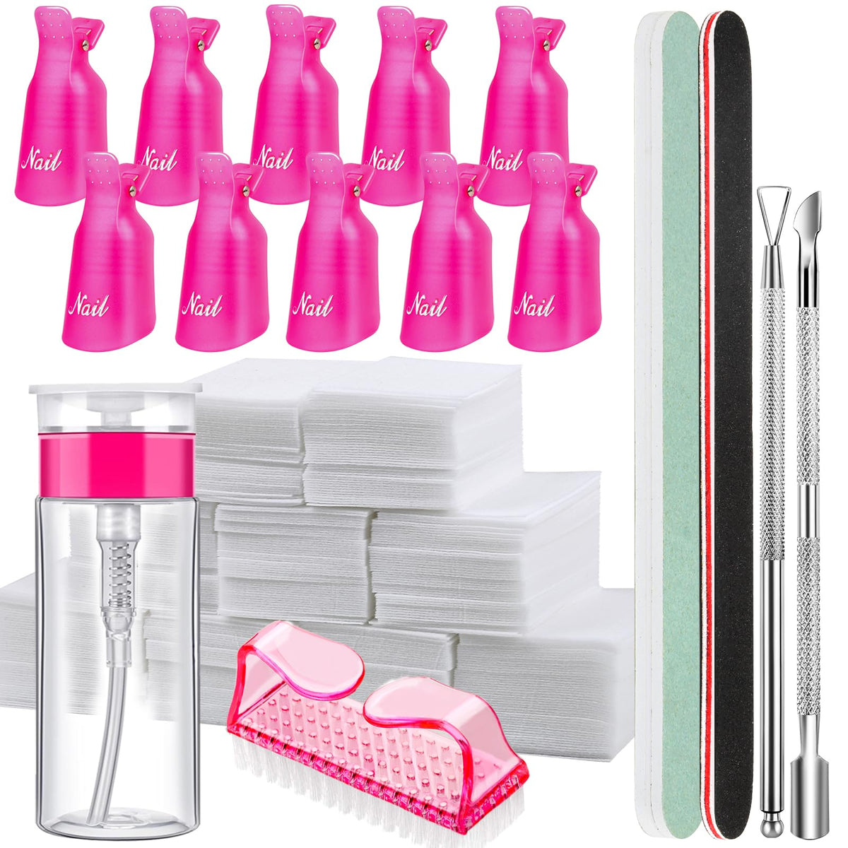 FANDAMEI kit front view showing complete tool set for quick at-home gel removal