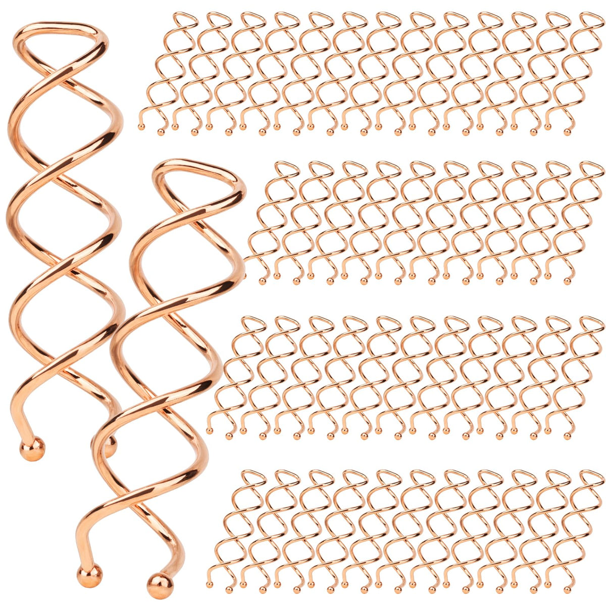 Fandamei front packaging showing 50 rose gold pins, ready for styling
