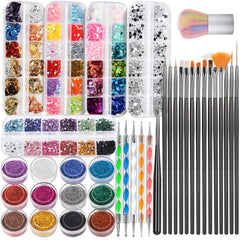 Fandamei front packaging showing full nail art kit for easy selection and storage