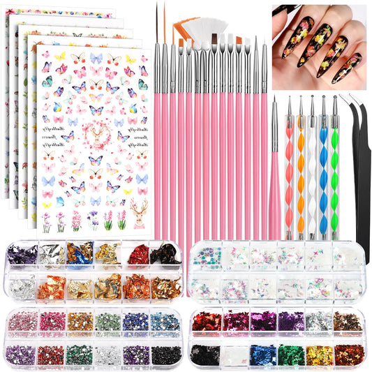 Fandamei front packaging showing complete nail art kit and included tools