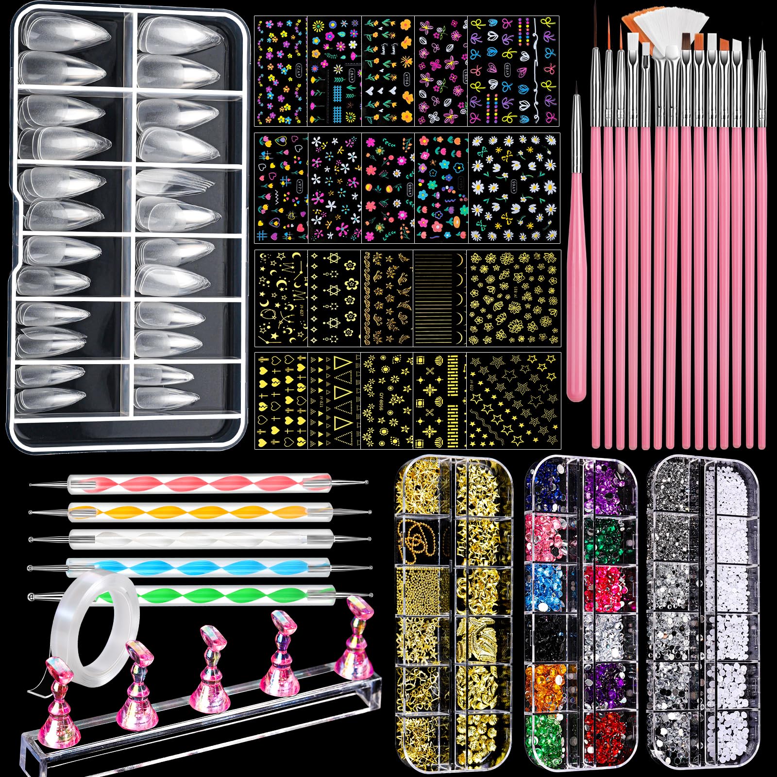 Fandamei front packaging showing complete nail art kit for easy setup