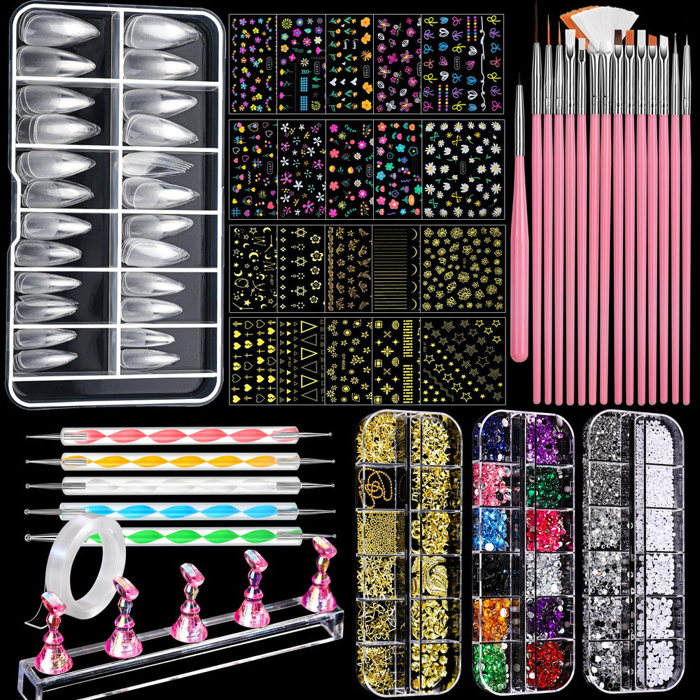 Fandamei front packaging showing complete nail art kit for easy setup