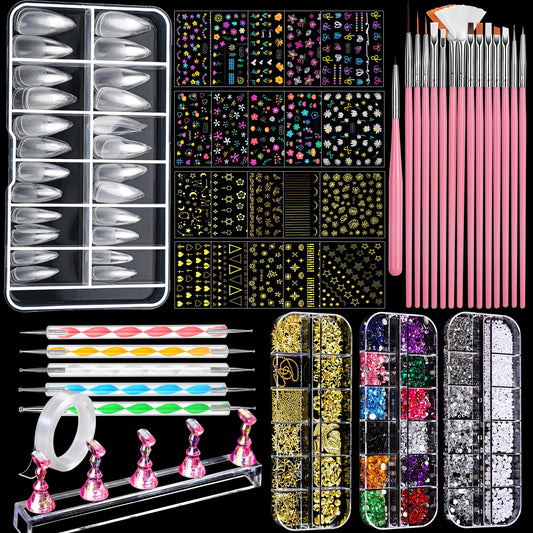 Fandamei front packaging showing complete nail art kit for easy setup