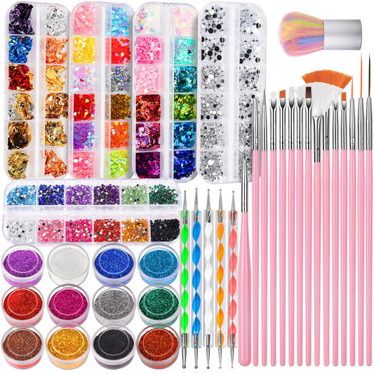 Fandamei front packaging showing full nail art kit for versatile designs