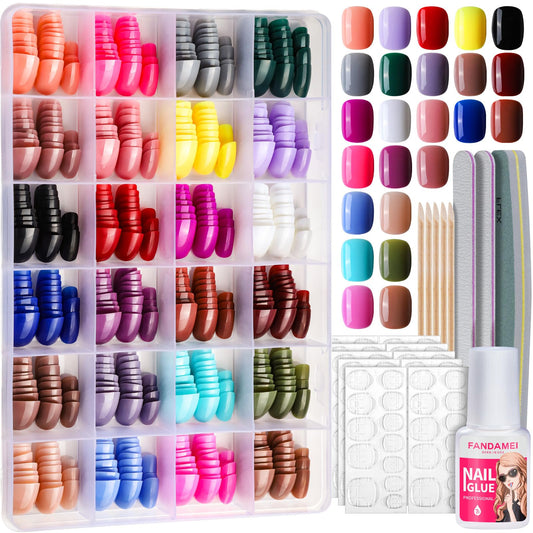 Fandamei front packaging showing 24 glossy color grids and included tools for quick selection