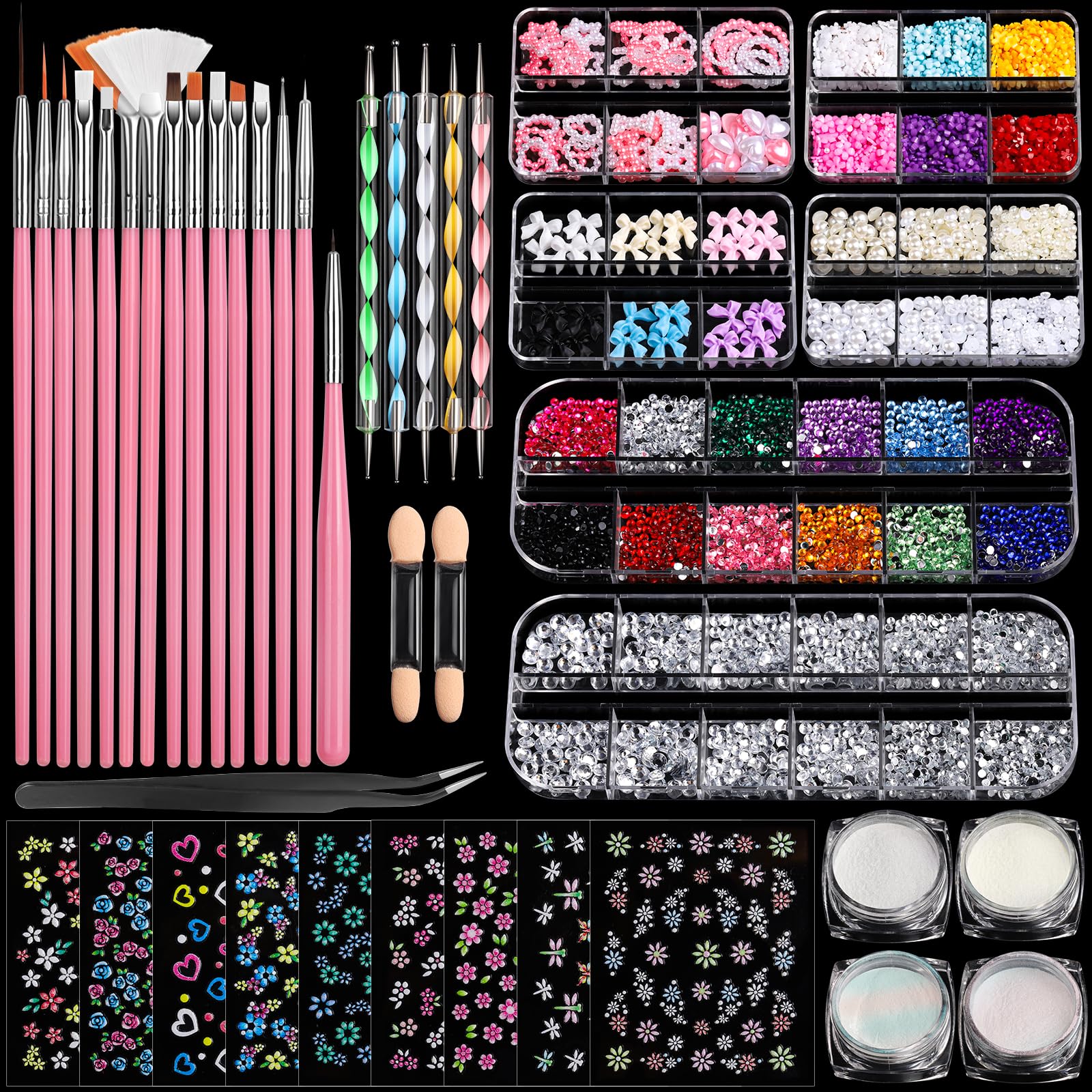 Fandamei front packaging showing full nail art kit for easy setup