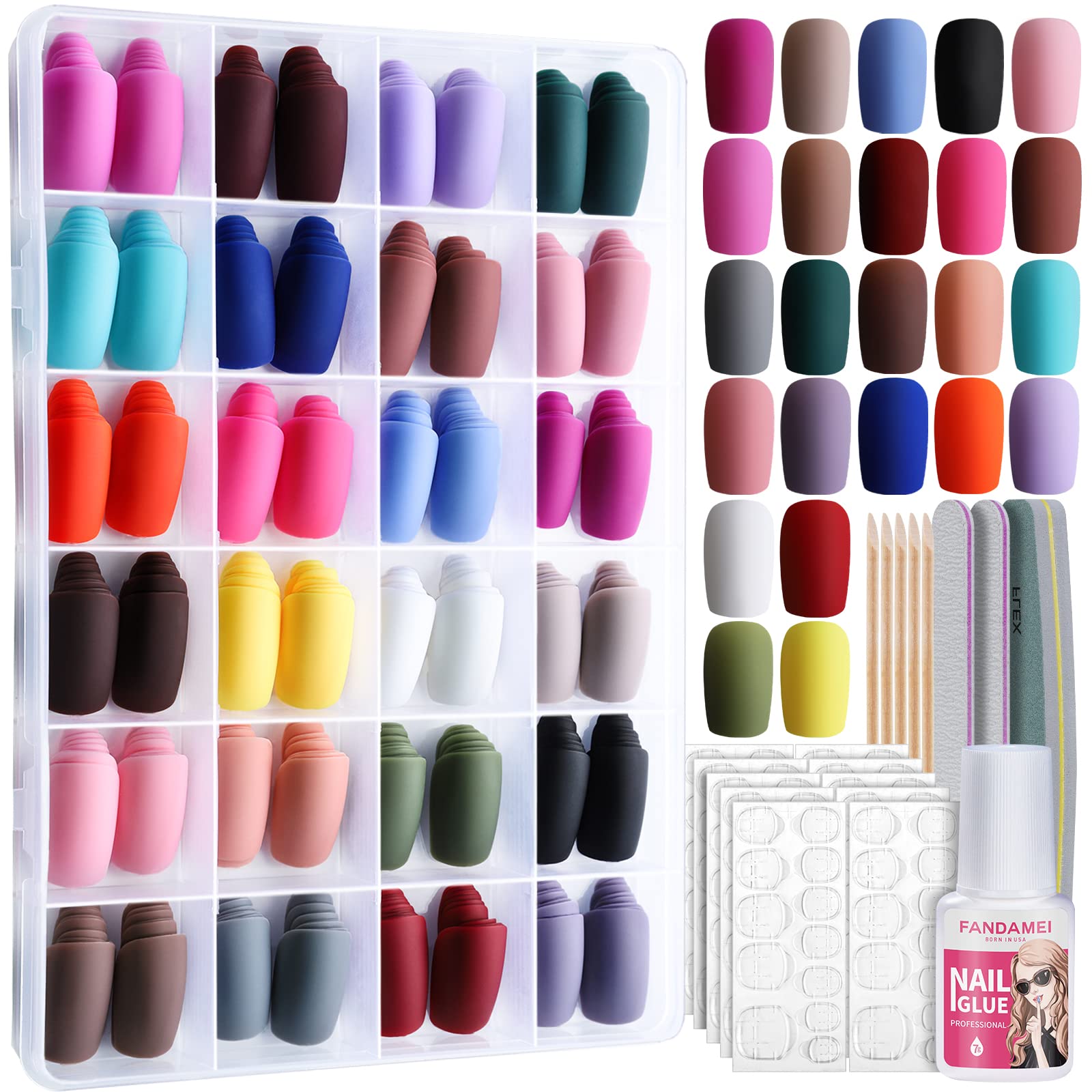 Fandamei front packaging showing 24 trays and included tools for convenient storage