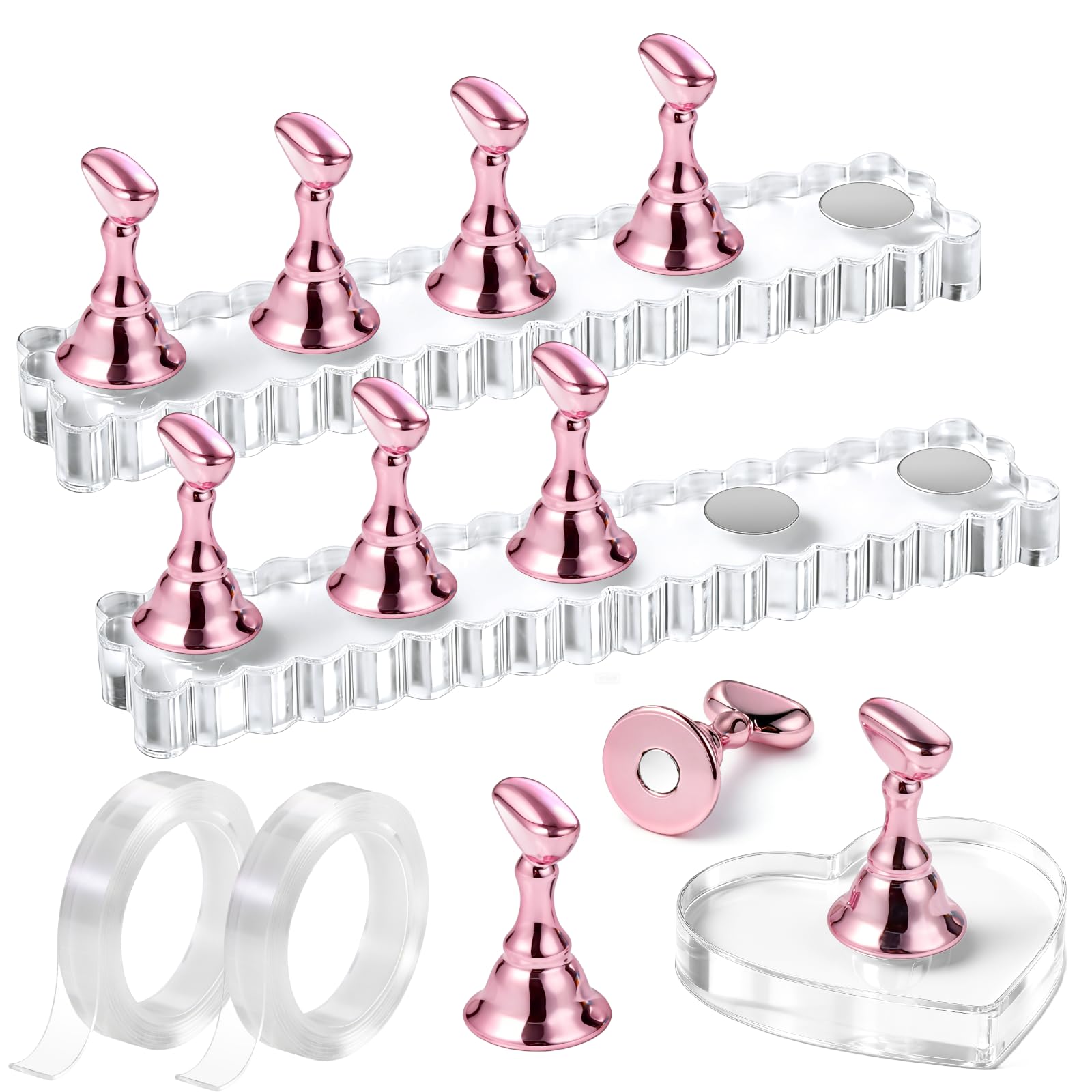 Fandamei front view acrylic bases showing stability and style