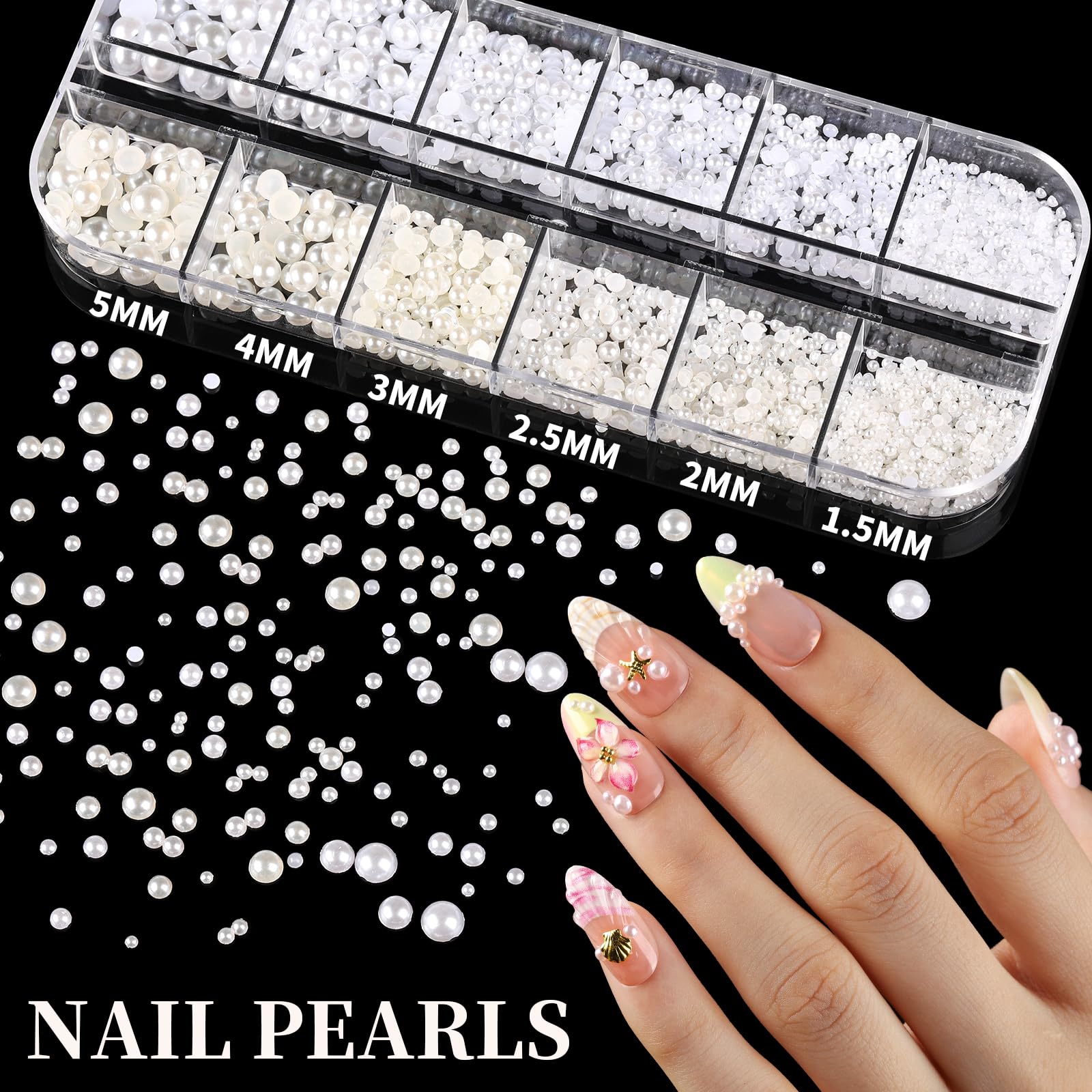 Fandamei gold and silver metallic pearls detail with reflective finish