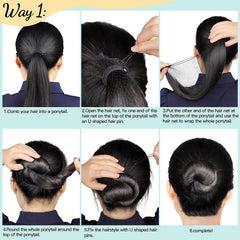 Fandamei in-use ballet bun held securely for dance and movement