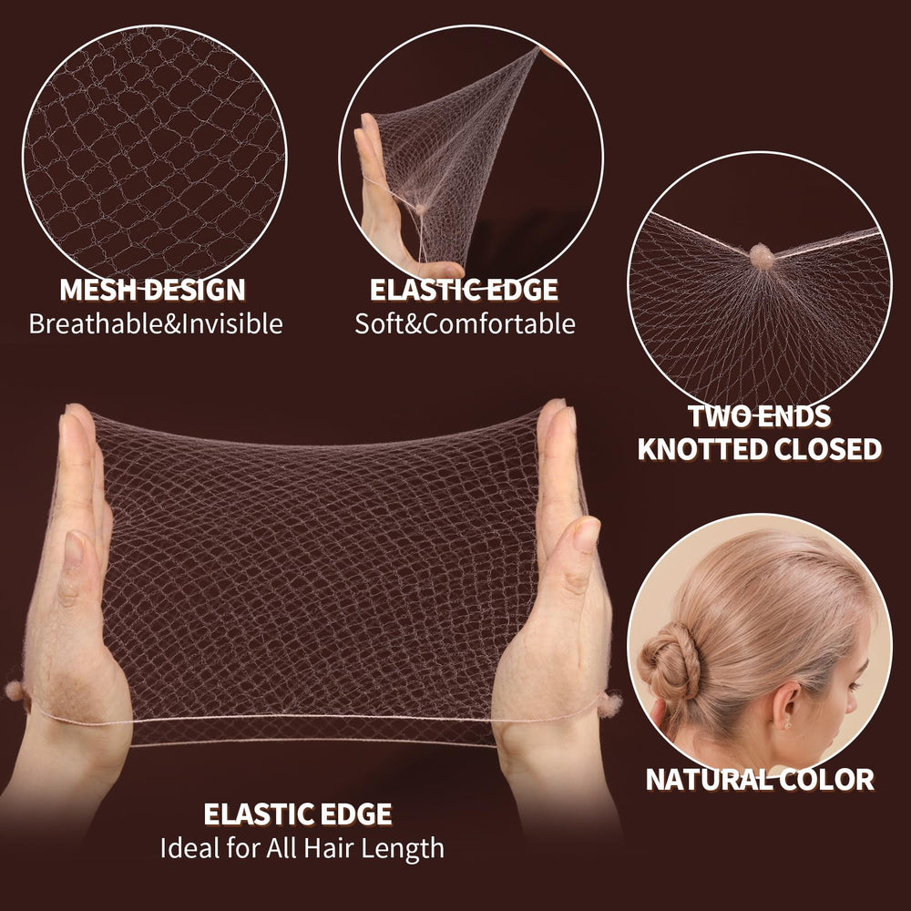 Fandamei invisible hair nets close-up showing discreet hold