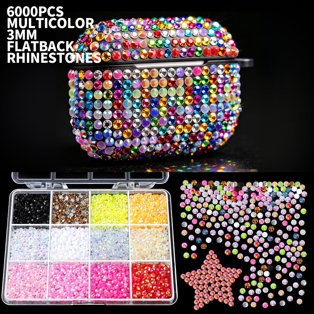 Fandamei jelly 3mm color grids close-up highlighting vibrant AB shimmer for eye-catching designs