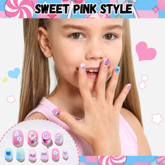 Fandamei child wearing press-on nails in lifestyle scene boosting confidence