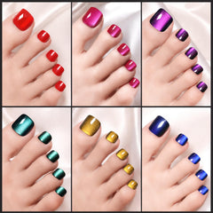 Fandamei lifestyle image with open-toe sandals highlighting polished, wearable pedicure