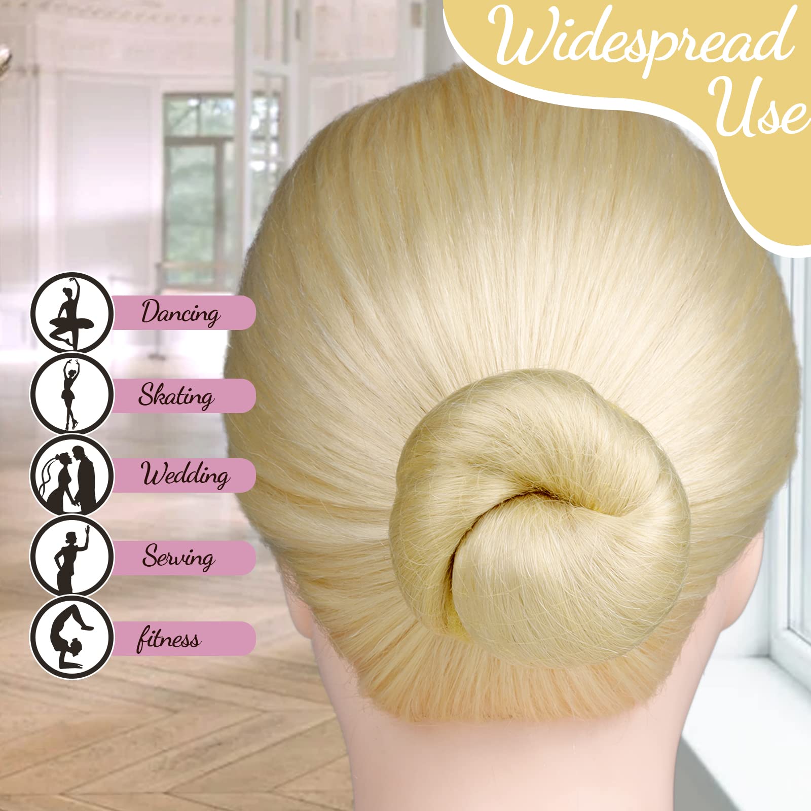 Fandamei professional woman wearing bun set for events showing polished appearance