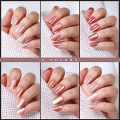 FANDAMEI nails styled with outfit on table illustrating versatile fashion use