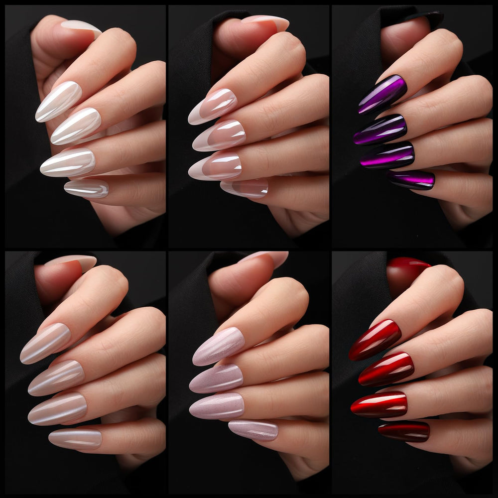 Fandamei lifestyle shot wearing iridescent nails for party-ready confidence