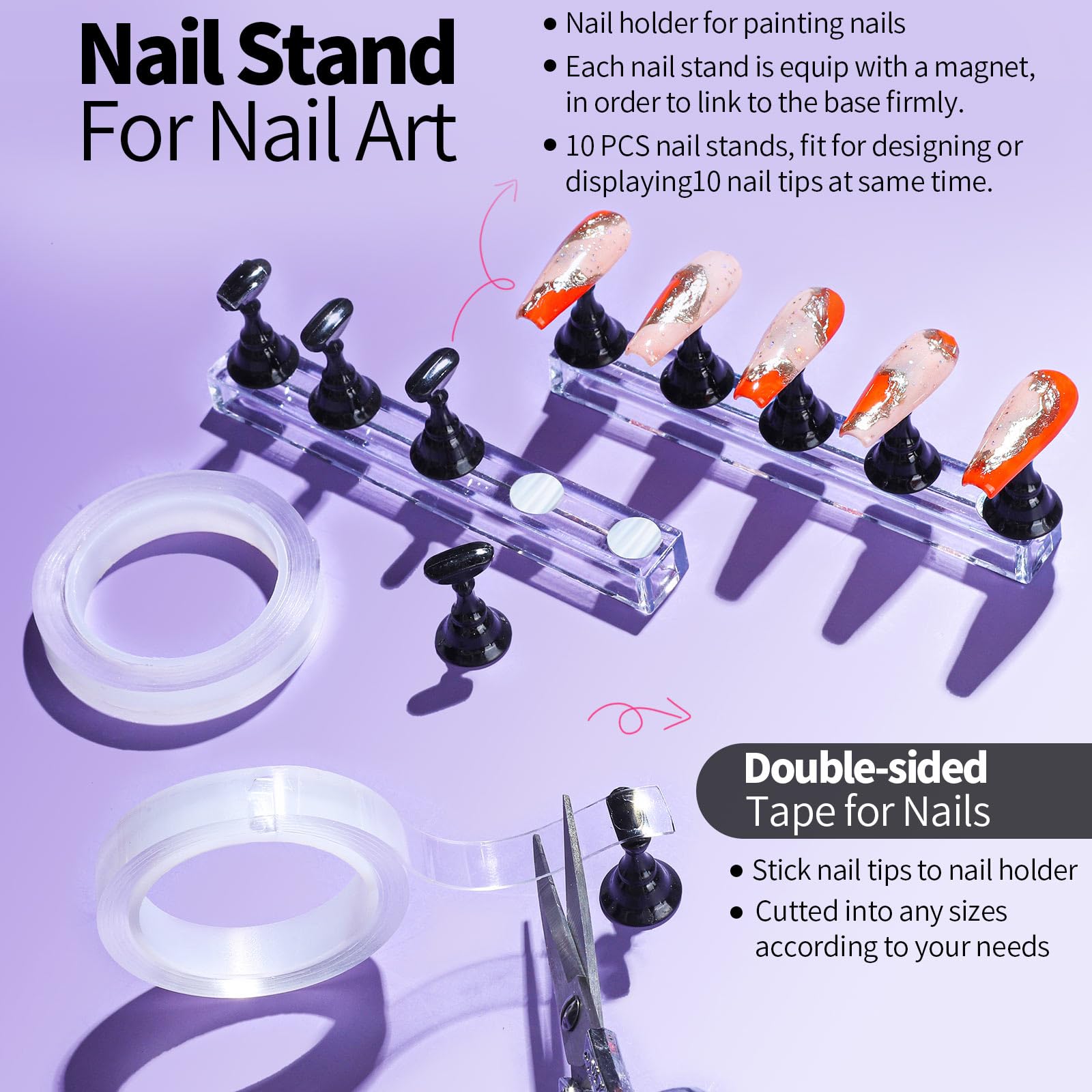 Fandamei magnetic stand setup holding multiple tips to prevent smudges