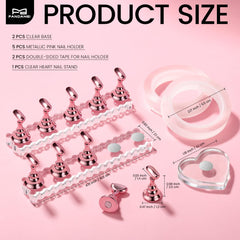Fandamei metallic pink holders close-up highlighting scratch-resistant finish