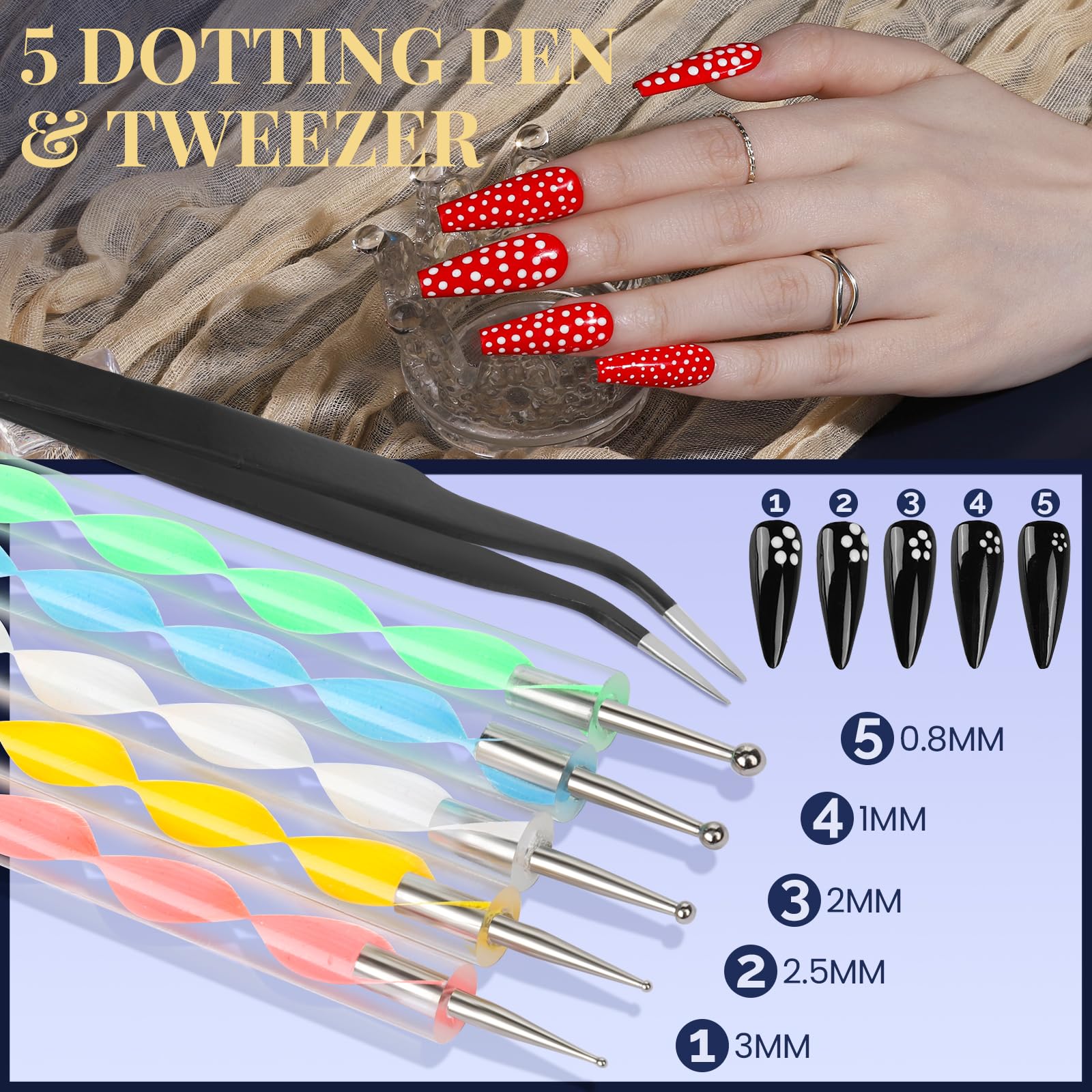 Fandamei nail kit in use during manicure showing professional-looking results benefit
