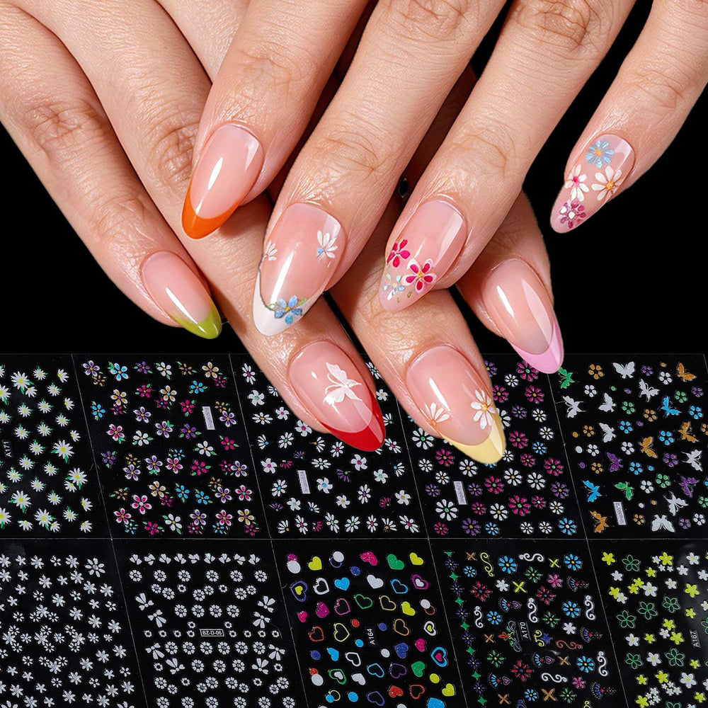 Fandamei colorful nail variety laid out to show 12 styles and easy mixing