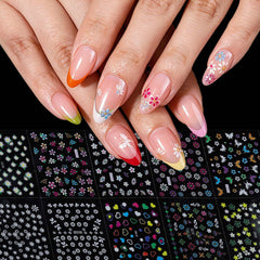 Fandamei colorful nail variety laid out to show 12 styles and easy mixing