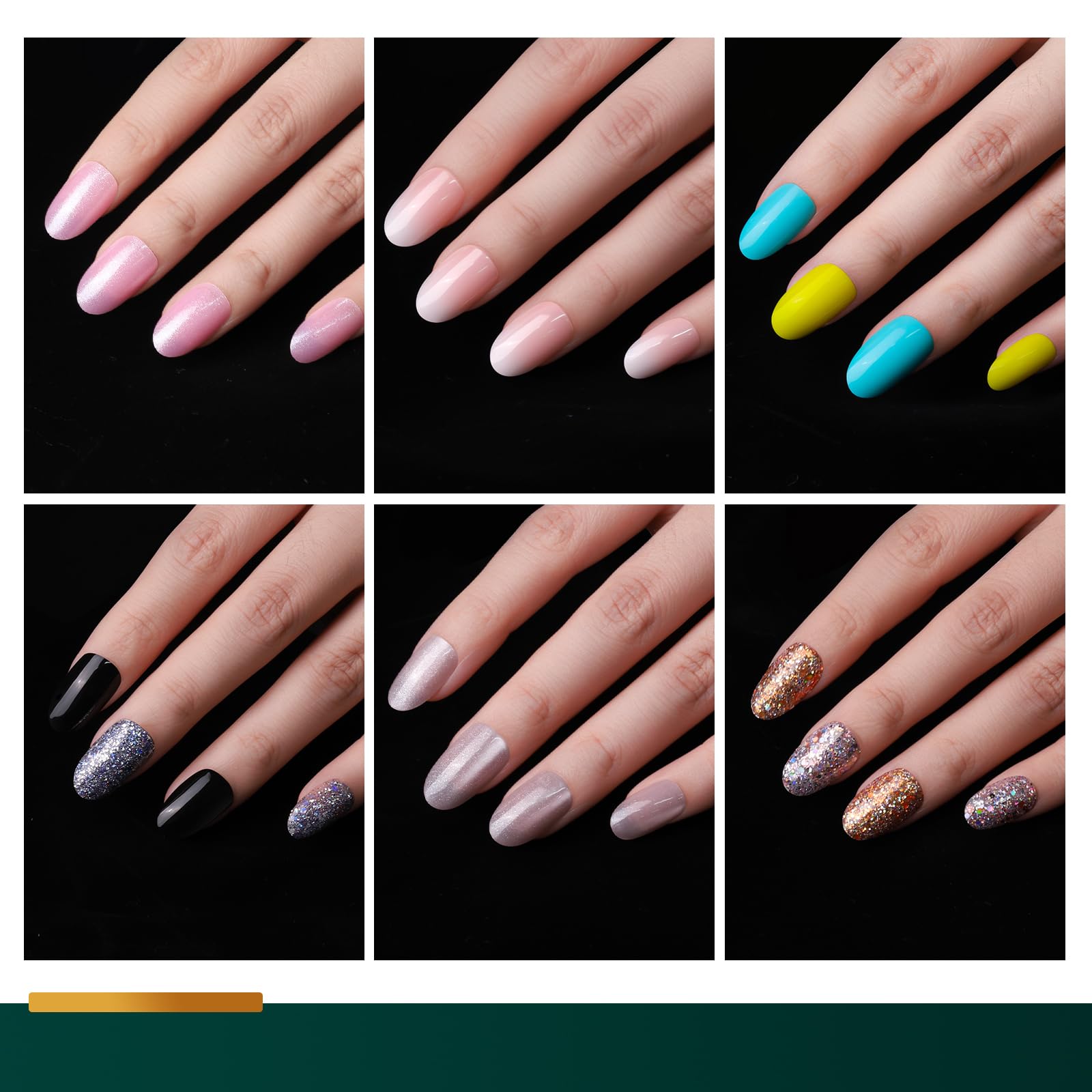 Fandamei nails on a hand model showing natural short oval wearability
