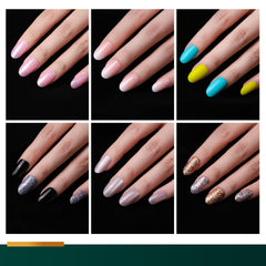Fandamei nails on a hand model showing natural short oval wearability