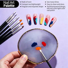 Fandamei palette and files for color testing and efficient nail prep