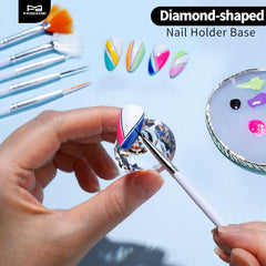 Fandamei nail palette with large brush top view for color testing and dust cleaning benefits